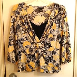 Floral Print Petite Blouse